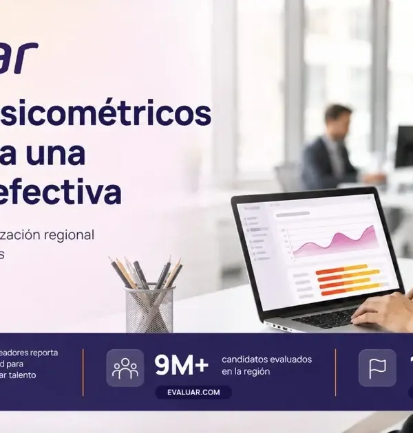 Especialista de RRHH analiza un informe de baremos psicométricos LATAM con percentiles y comparativos por país